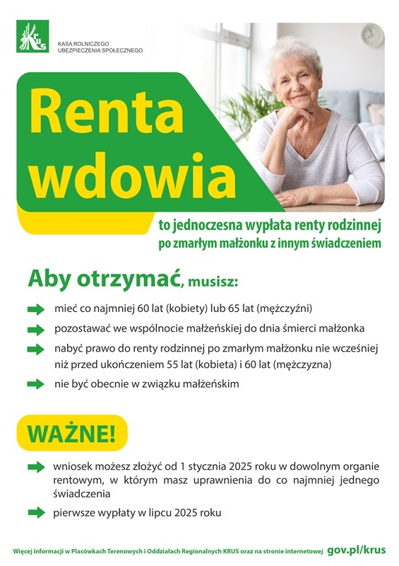 renta wdowia plakat