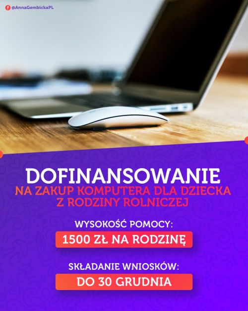 Dofinansowanie na zakup komputera