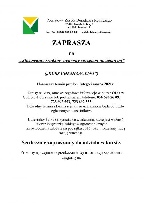 kurs chemizacyjny