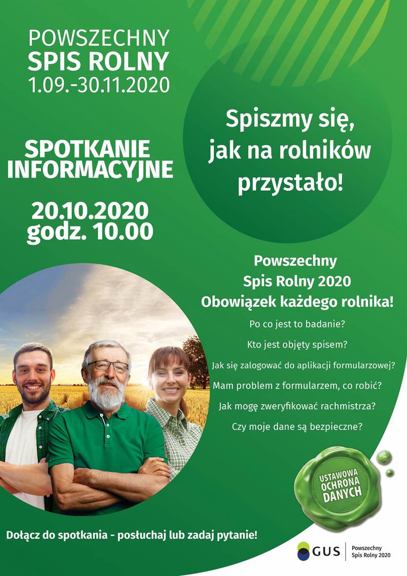 Spotkanie dotyczące spisu rolnego 2020