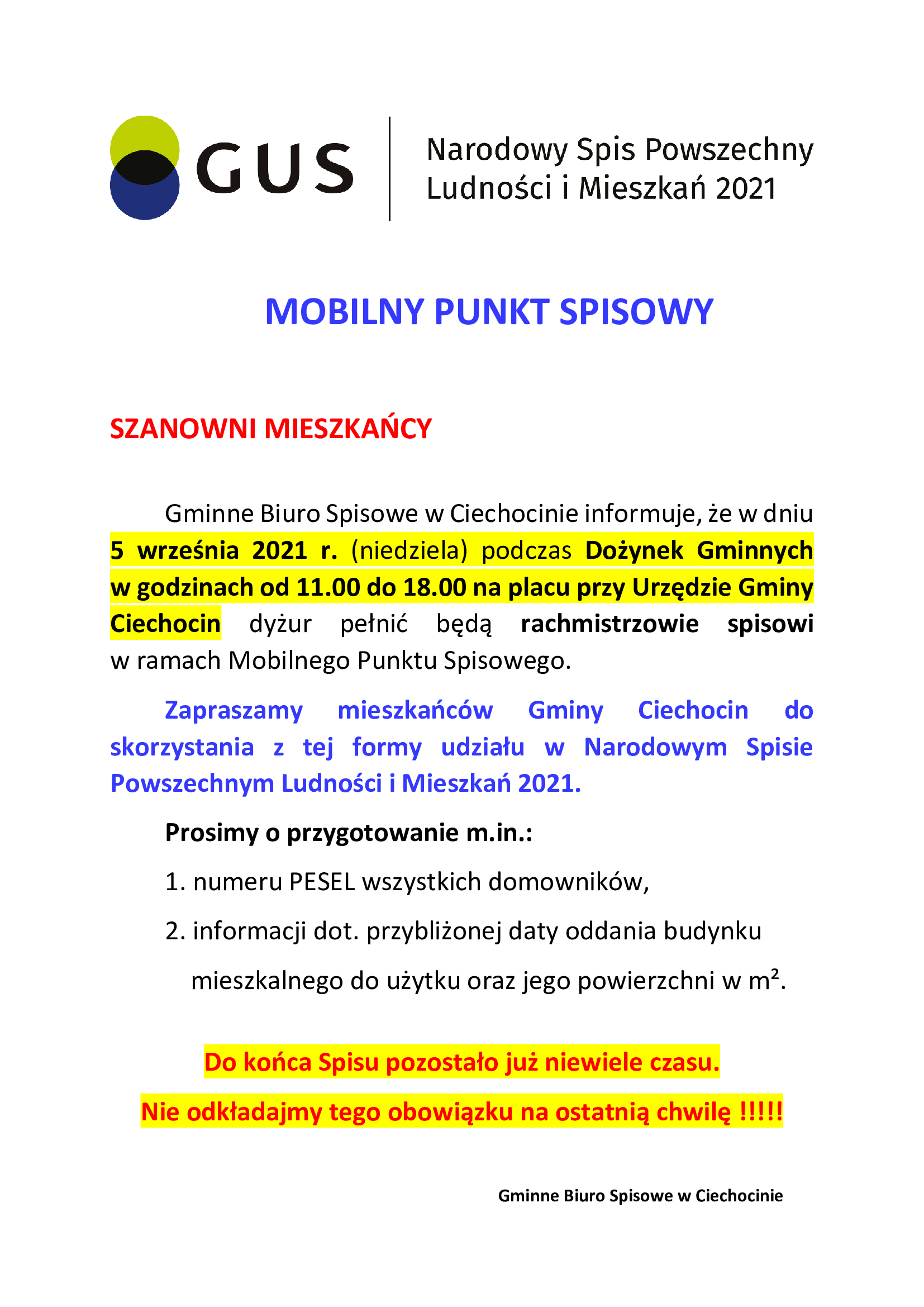 Mobilny Punkt Spisowy