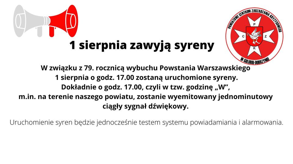 1 Sierpnia Zawyją Syreny